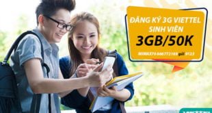 Cách đăng ký 3G Viettel sinh viên giá rẻ chỉ từ 50.000đ/tháng