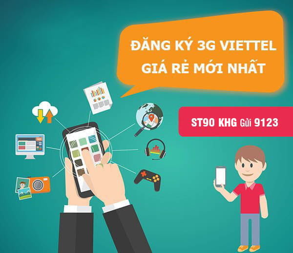Hướng dẫn cách đăng ký các gói cước 3G Viettel giá rẻ mới nhất 