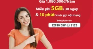 Đăng Ký Gói 12F90 Viettel Ưu Đãi 60GB + Miễn Phí Gọi Nội Mạng ≤ 10p