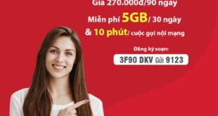 Đăng Ký Gói 3F90 Viettel KM 15GB & Gọi Nội Mạng Miễn Phí