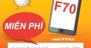 Gói Combo F70 Viettel tặng 3GB & Miễn phí gọi nội mạng < 10p