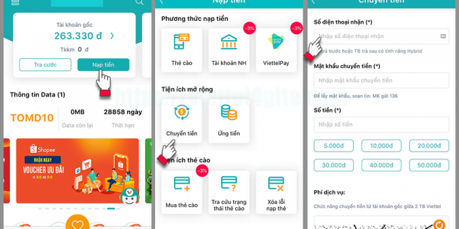 2 Cách Bắn Tiền Viettel – Chuyển Tiền Cho Thuê Bao Khác Nhanh Gọn