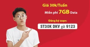 Đăng Ký Gói ST30K Viettel Miễn Phí 7GB/7 Ngày Giá rẻ 30k