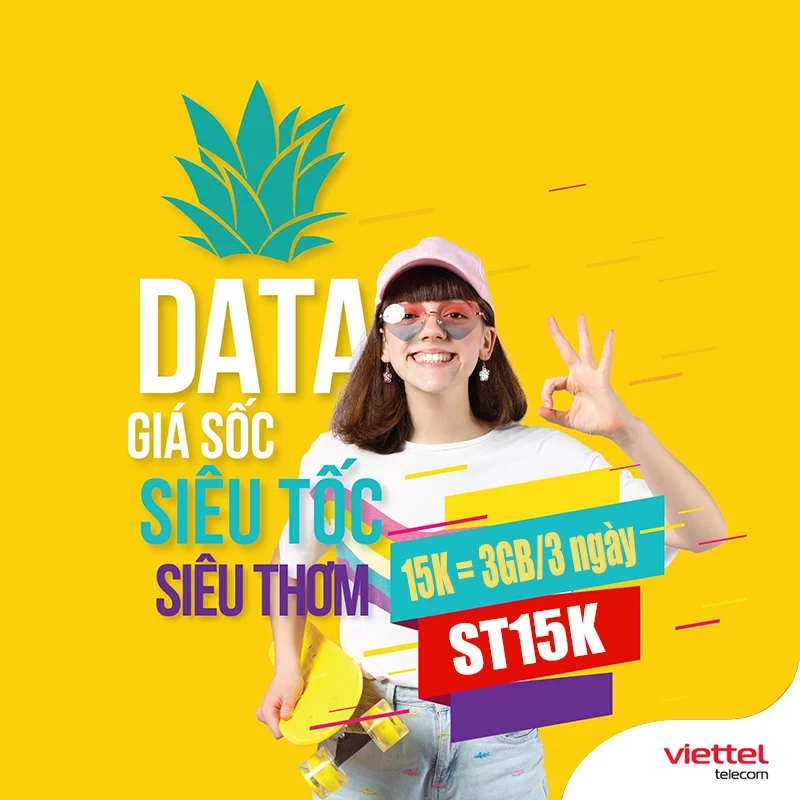Đăng Ký Gói ST15K Viettel Miễn Phí 3GB Data 3 Ngày Giá 15.000đ