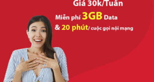 Đăng ký gói F30 Viettel ưu đãi 3GB + Miễn phí gọi nội mạng