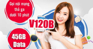 Đăng ký gói V120B Viettel có 1.5GB/ngày, gọi nội mạng thả ga giá 120k