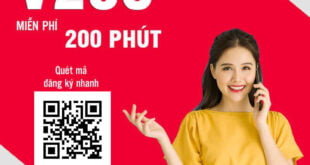 Đăng ký gói V20S Viettel miễn phí 200 phút nội mạng/tháng