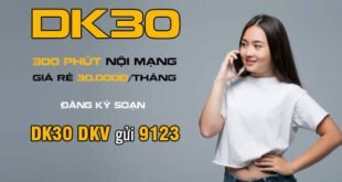 Đăng ký gói DK30 Viettel nhận ngay 300 phút nội mạng mỗi tháng