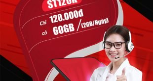 Đăng Ký Gói ST120K Viettel Miễn Phí 60GB/tháng Giá 120k
