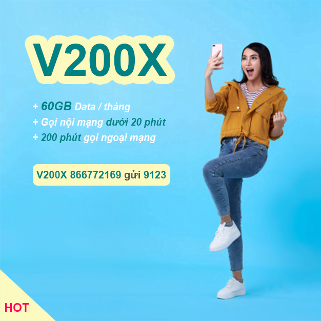 Đăng ký gói V200X Viettel miễn phí 2GB/ngày & gọi nội mạng dưới 20p