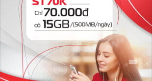 Đăng ký gói ST70K Viettel có 500MB/ngày