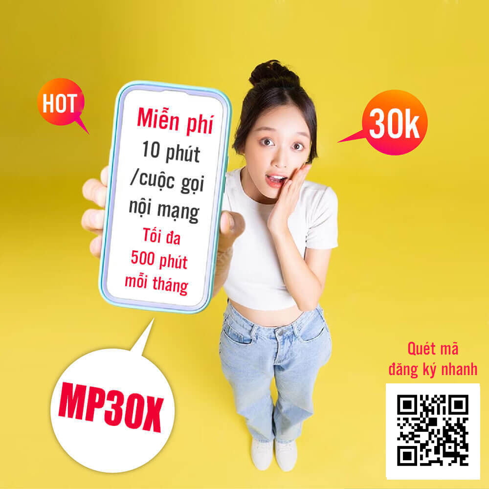 Đăng ký gói MP30X Viettel miễn phí 500 phút giá 30k 1 tháng