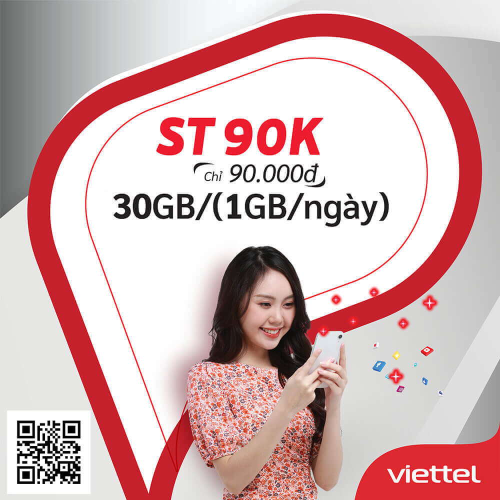 Gói ST90K Viettel - Gói SIÊU TỐC 90 của Viettel ưu đãi 30GB