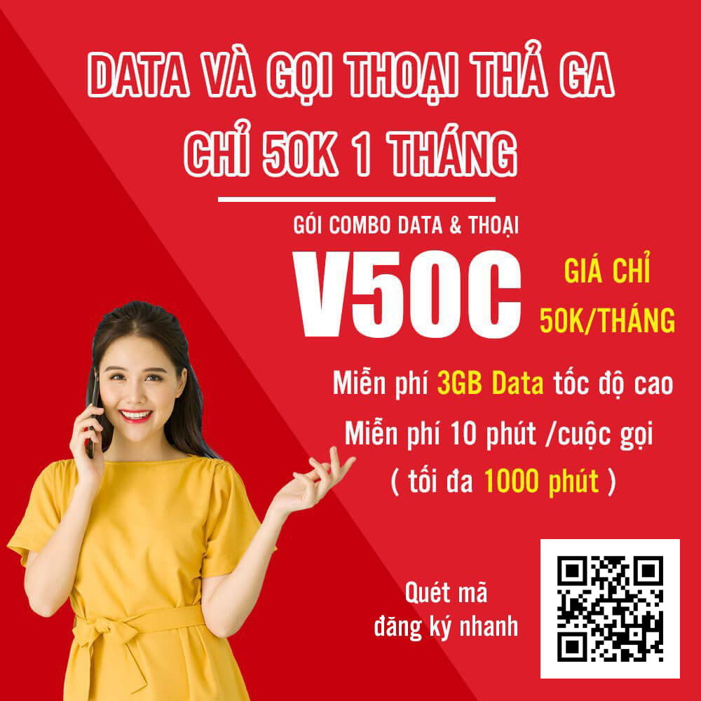 Gói V50C Viettel miễn phí 3GB giá siêu rẻ chỉ 50.000đ