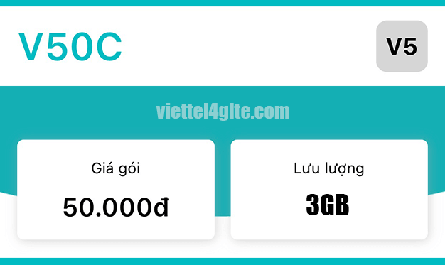 Gói V50C Viettel miễn phí 3GB giá siêu rẻ chỉ 50.000đ