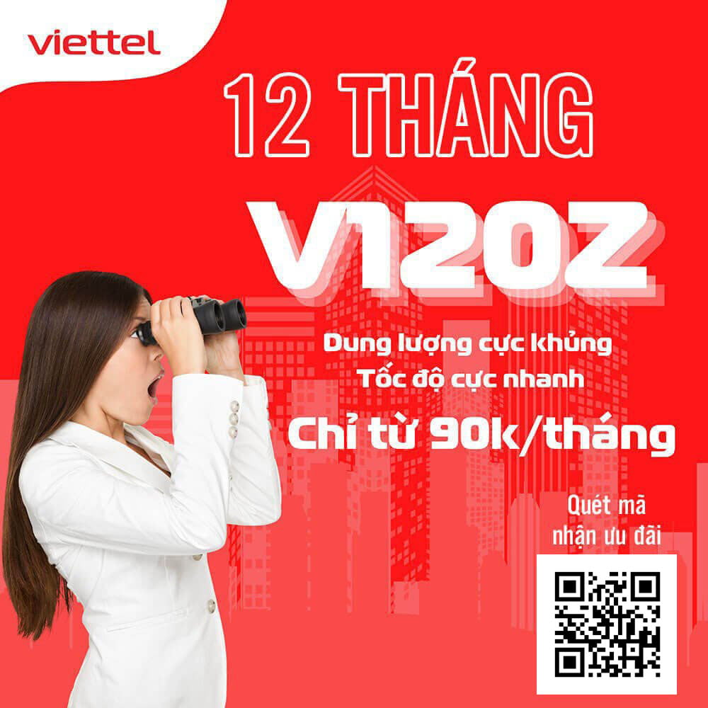 Gói 12V120Z Viettel (V120Z 12 Tháng)