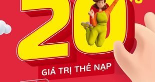HOT: Viettel khuyến mãi tặng 20% giá trị thẻ nạp ngày 19/03/2022