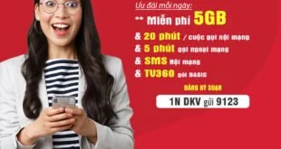 Đăng Ký Gói 1N Viettel Có Ngay 5GB & Gọi nội mạng 1 Ngày Giá 10k