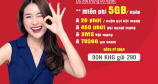 Đăng Ký Gói 90N Viettel Có Ngay 5GB 1 Ngày & Gọi Thả Ga 3 Tháng Giá 900k