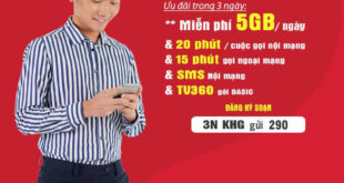 Đăng Ký Gói 3N Viettel Có Ngay 15GB & Gọi nội mạng 3 Ngày Giá 30k