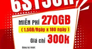 Đăng ký gói 6ST50N Viettel ( ST50N 6 Tháng ) ưu đãi 45GB 1 Tháng
