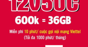 Đăng Ký Gói 12V50C Viettel KM 3GB/Tháng & Gọi Nội Mạng 1 Năm