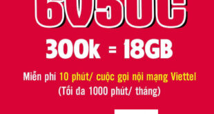 Đăng Ký Gói 6V50C Viettel KM 3GB/Tháng & Gọi Nội Mạng 6 Tháng