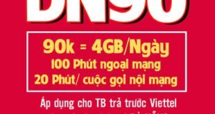 Đăng ký gói DN90 Viettel có ngay 4GB/ngày tại Đà Nẵng