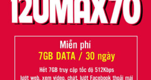 Đăng Ký Gói 12UMAX70 Viettel (UMAX70 12 Tháng) giá 840k