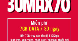 Đăng Ký Gói 3UMAX70 Viettel (UMAX70 3 Tháng) giá 210k