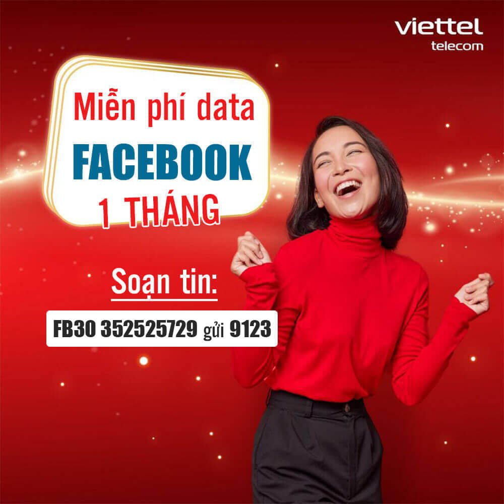 Đăng Ký Gói FB30 Viettel không giới hạn Data truy cập Facebook 1 tháng