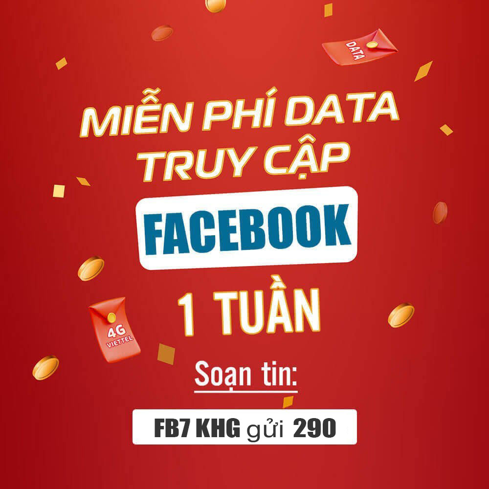 Đăng Ký Gói FB7 Viettel không giới hạn Data truy cập Facebook 1 tuần