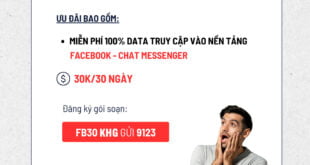 Đăng Ký Gói FB30 Viettel không giới hạn Data truy cập Facebook 1 tháng