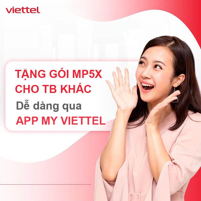 Tặng gói MP5X Viettel qua App MyViettel