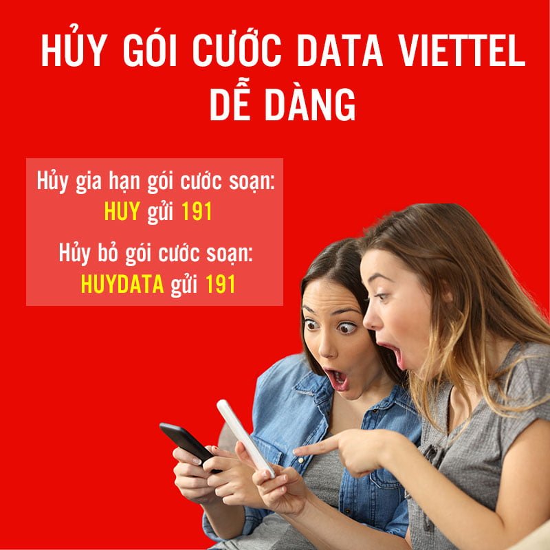 Hủy gói cước Data Viettel dễ dàng bằng tin nhắn