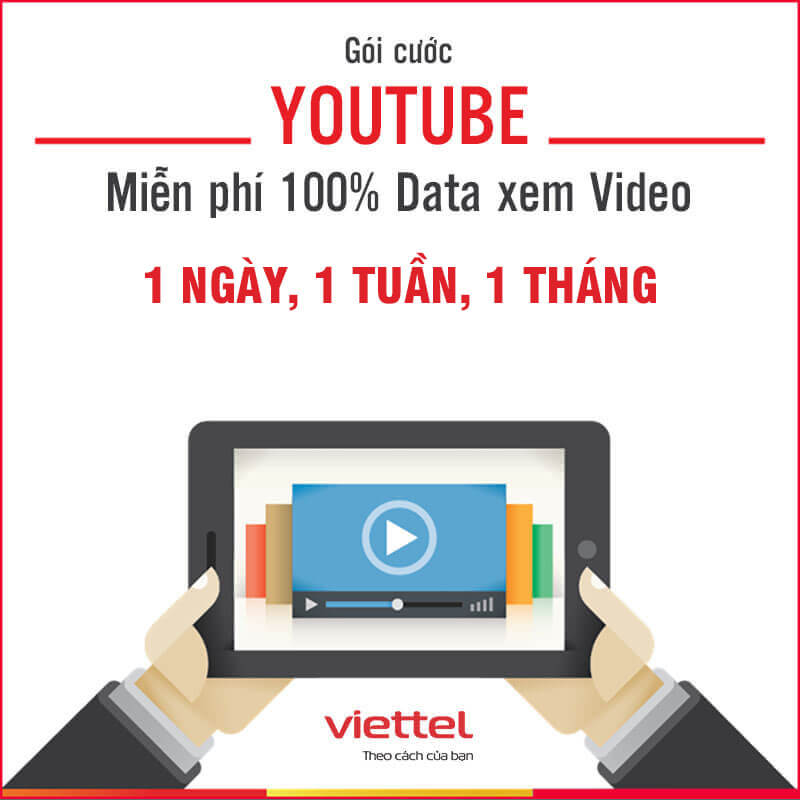Cách đăng ký gói Youtube Viettel miễn phí Data 1 ngày, 1 tuần, 1 Tháng