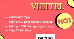 Đăng Ký Gói 3V160B Viettel Miễn Phí 4GB/Ngày & COMBO Gọi Thoại 3 Tháng