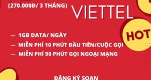 Đăng Ký Gói 3V90B Viettel Miễn Phí 1GB/Ngày & Gọi Nội Mạng 3 Tháng
