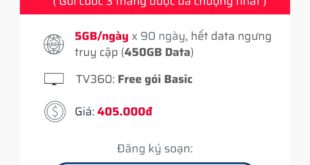 Đăng ký gói cước 3SD135 Viettel có 5GB 1 ngày trong 3 tháng