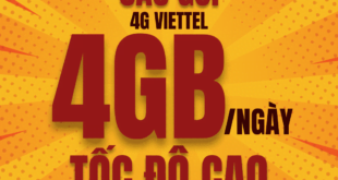 các gói 4GB 1 ngày Viettel tốc độ cao