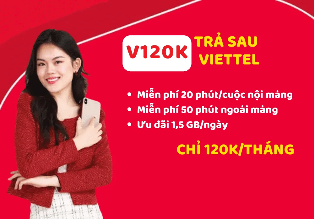 Gói V120K Viettel trả sau