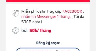 Đăng ký gói FB50K Viettel có 50GB Data Facebook trong 1 tháng