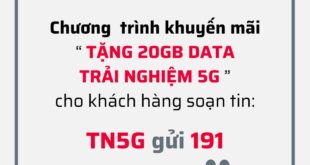 Viettel tặng bạn 20GB trải nghiệm dịch vụ 5G miễn phí