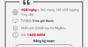 Đăng ký gói 12T5G135 Viettel có 4GB 1 ngày trong 12 tháng